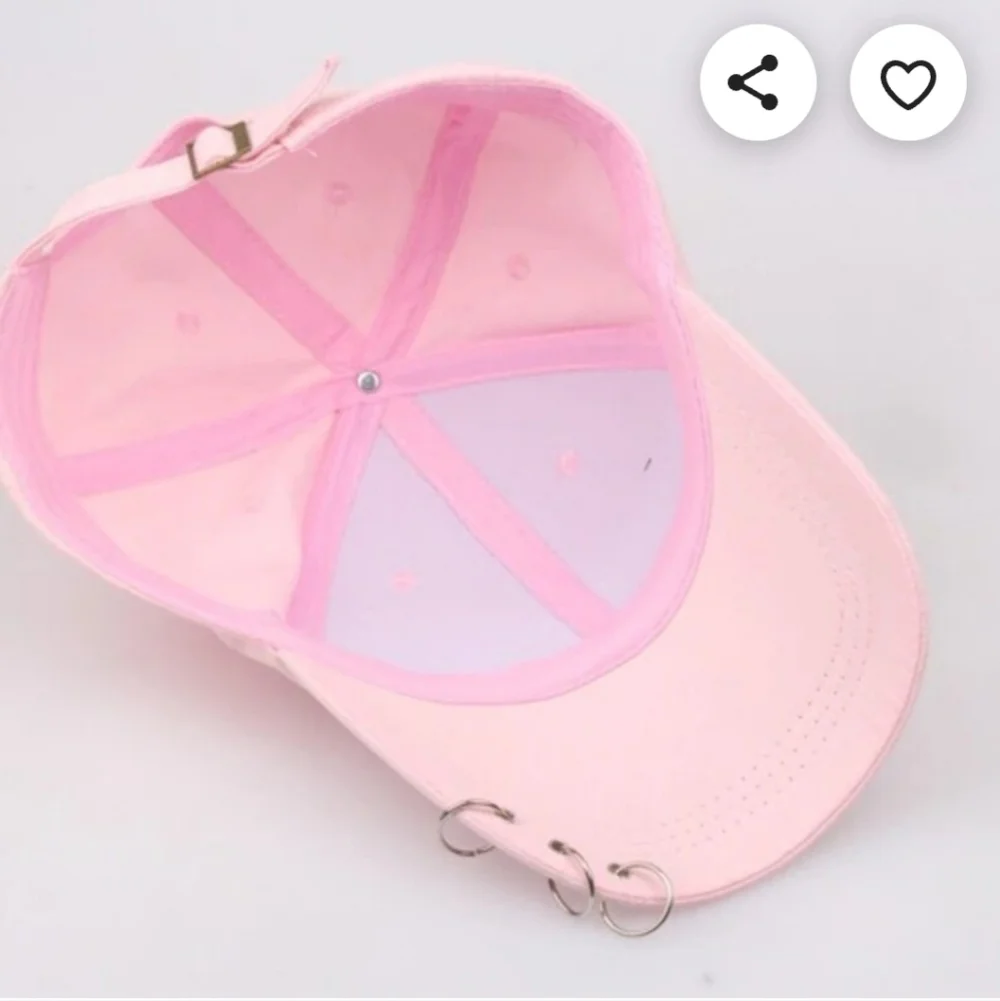 Pink pierced baseball cap